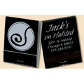 20 Strike Reverse Print Foil Matchbooks (Silver Ink & Black Board)